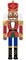 12" Nutcracker Shaped Embossed Metal Christmas Sign with Sawtooth Hanger for Wreath Accents, Garlands, Crafts, and Decorations (Brown, Red, Blue, Multi, 12" x 4" Inches)